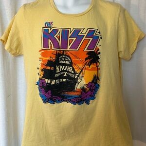 Tee: kiss yellow commotion on the ocean kruse rock psycho x circus xxl kids